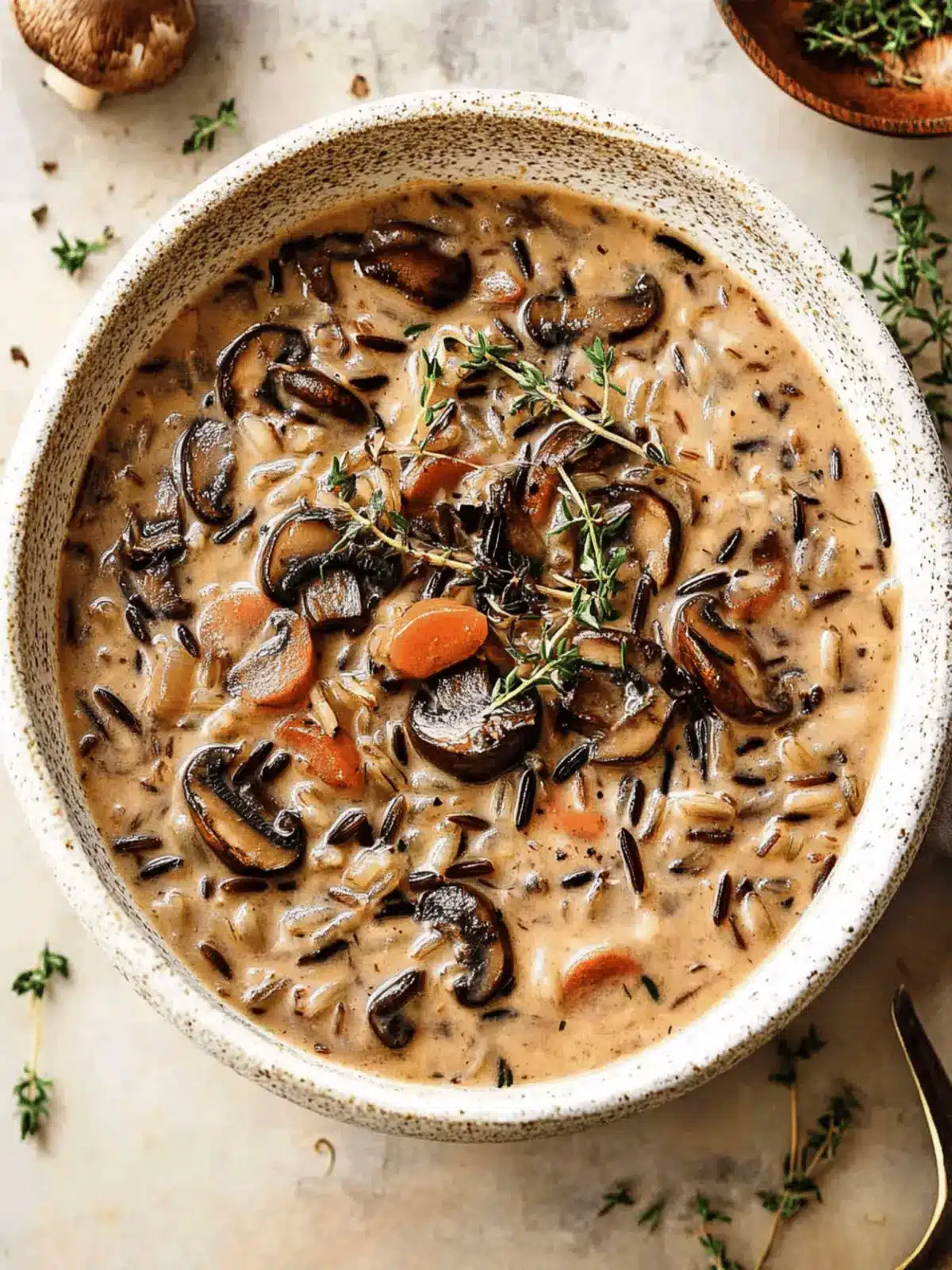 Wild Rice and Mushroom Soup