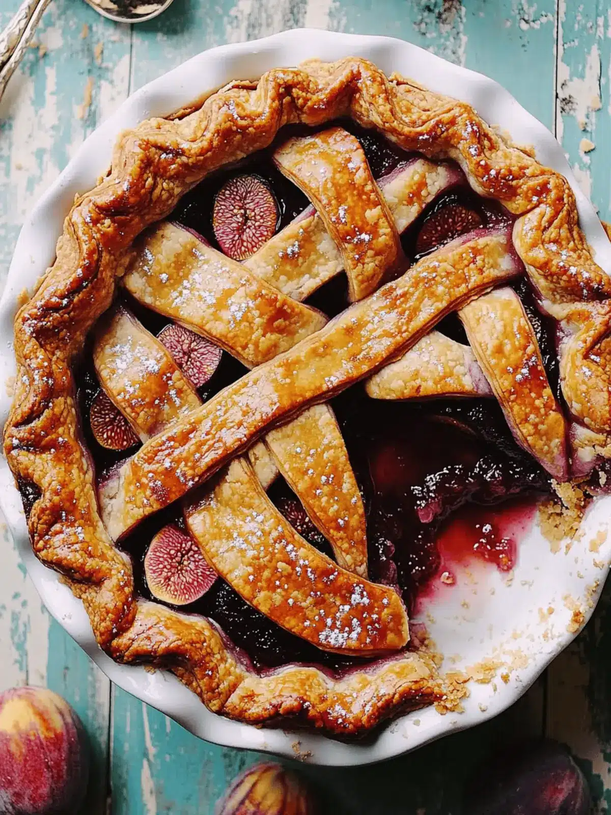Spiced Plum Fig Pie