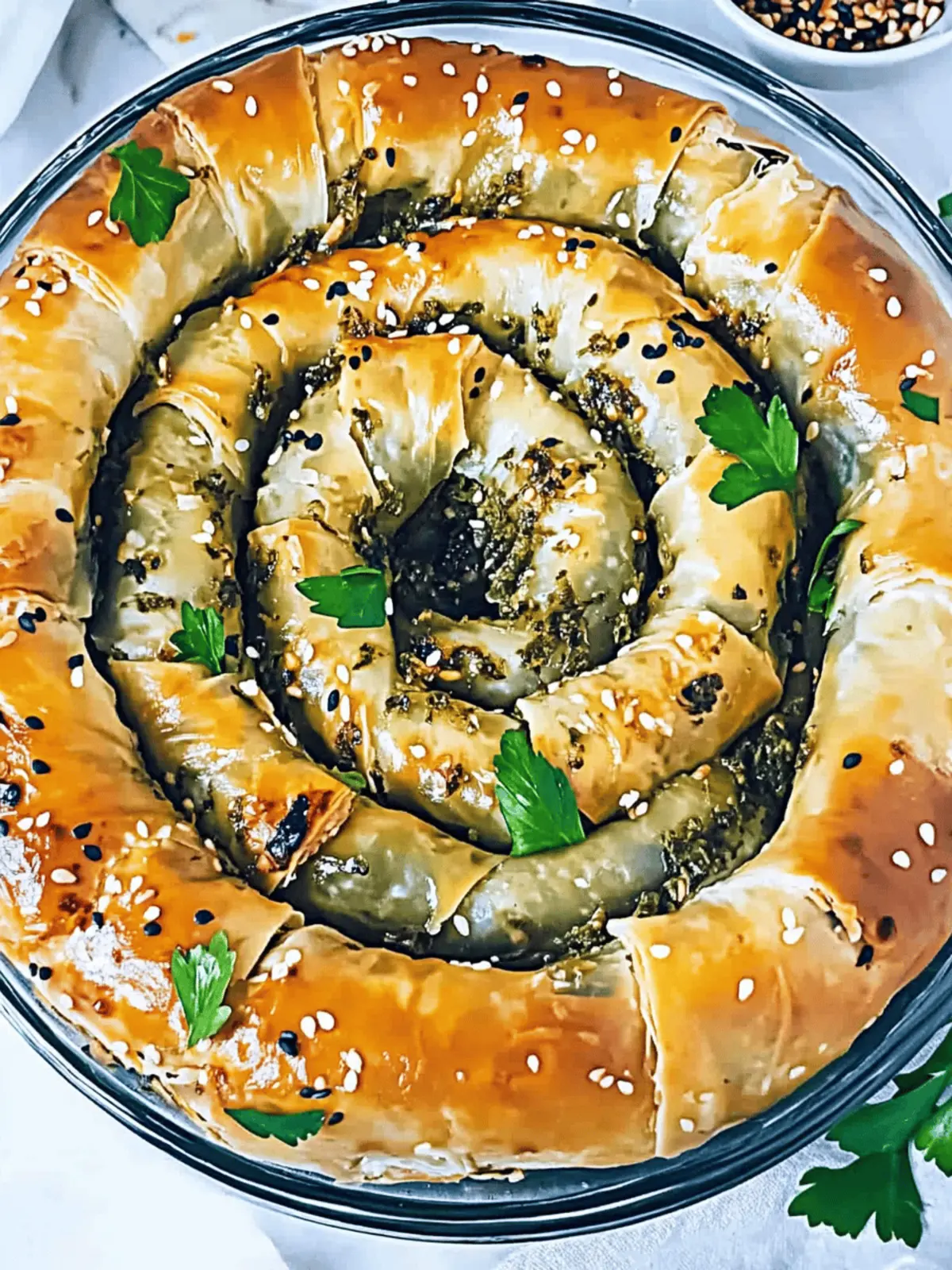 Flaky Spanakopita Spiral