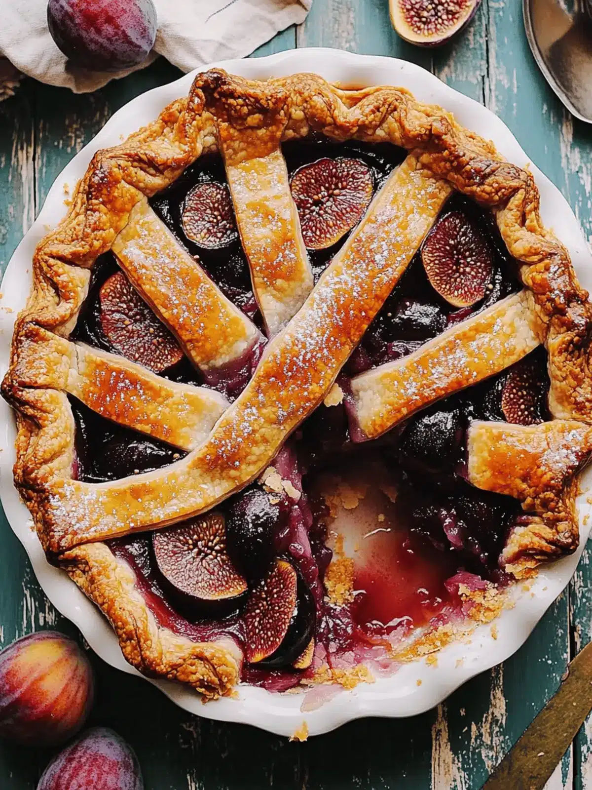 Spiced Plum Fig Pie