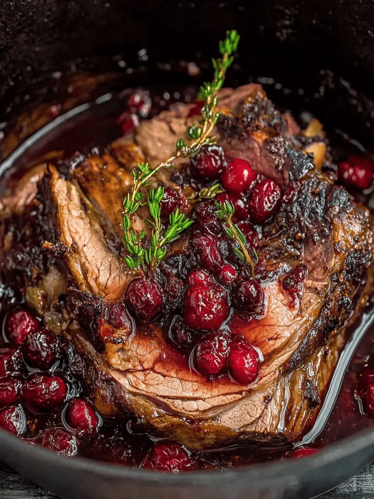 Cranberry Balsamic Roast Beef