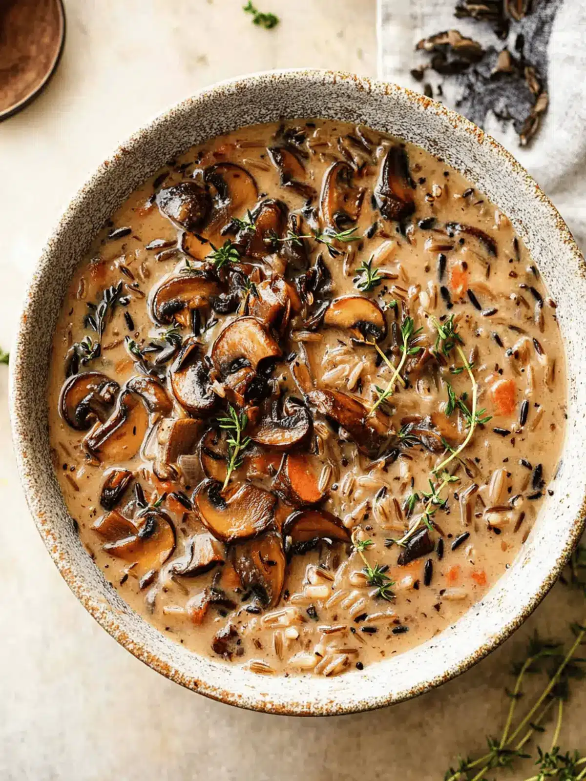 Wild Rice and Mushroom Soup