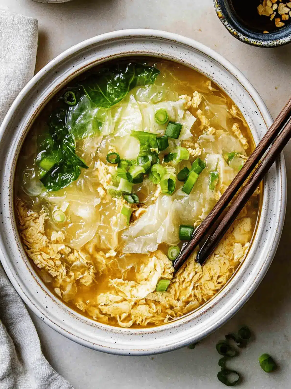Warm Up with Flavorful Napa Cabbage Egg Drop Soup Delight 3 Napa cabbage egg drop soup