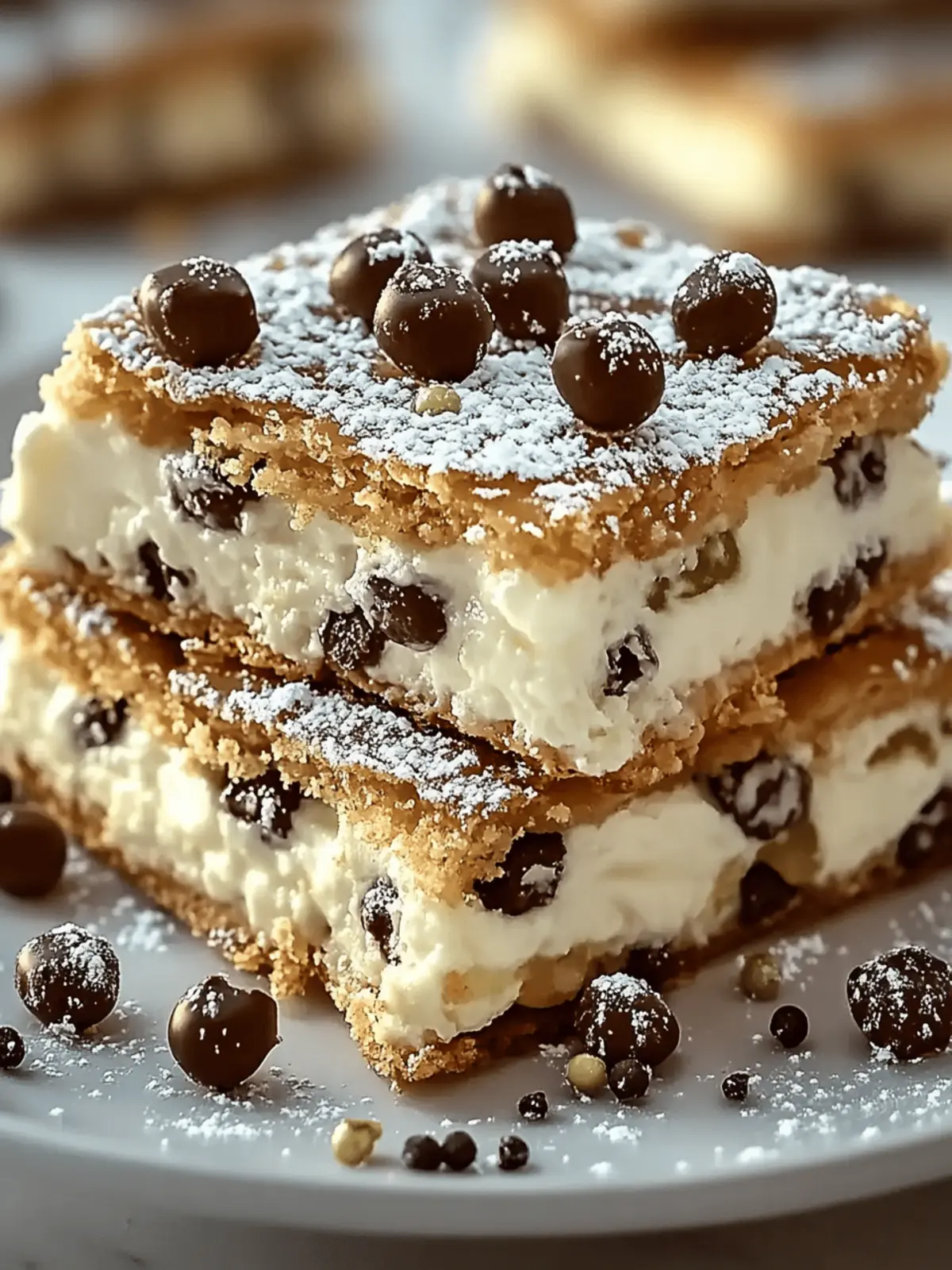 Classic Cannoli Squares