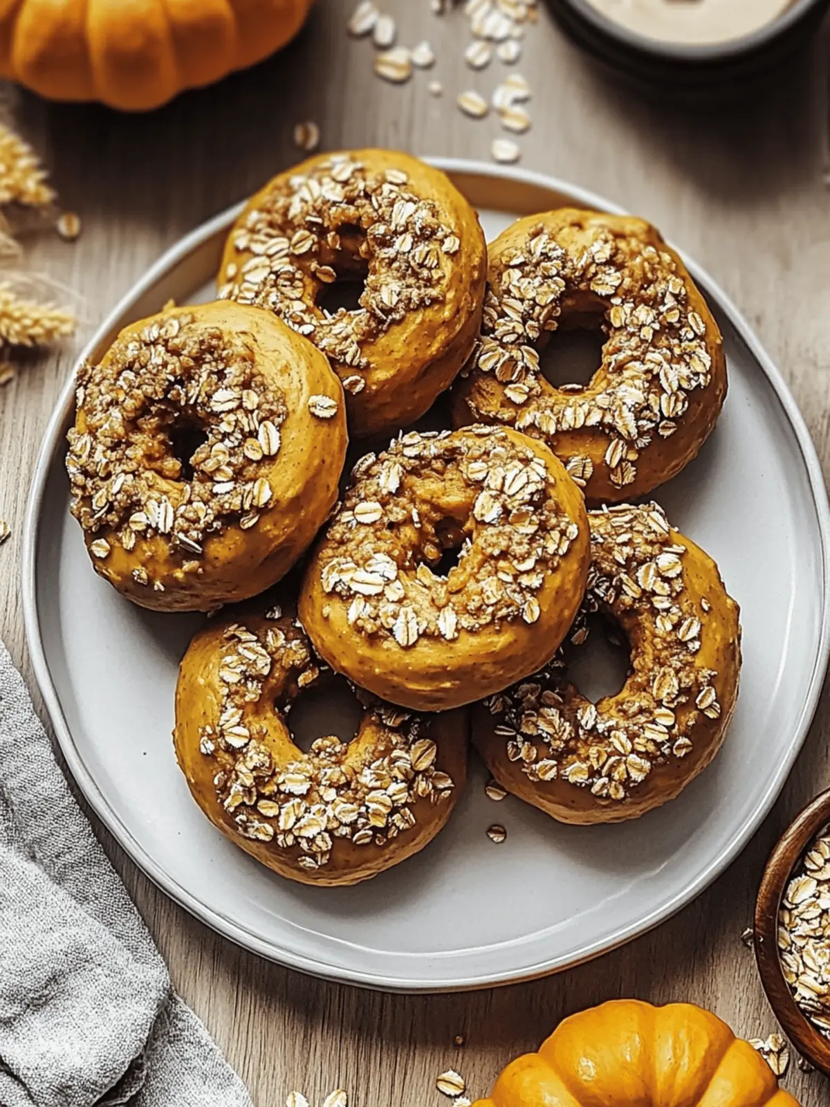 Pumpkin Oat Bagels