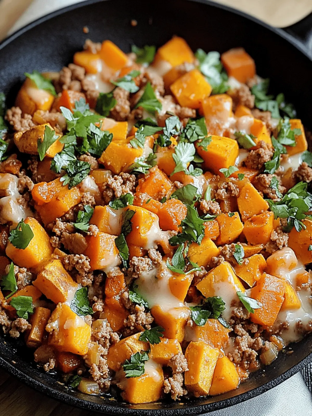 Ground Turkey Sweet Potato Skillet