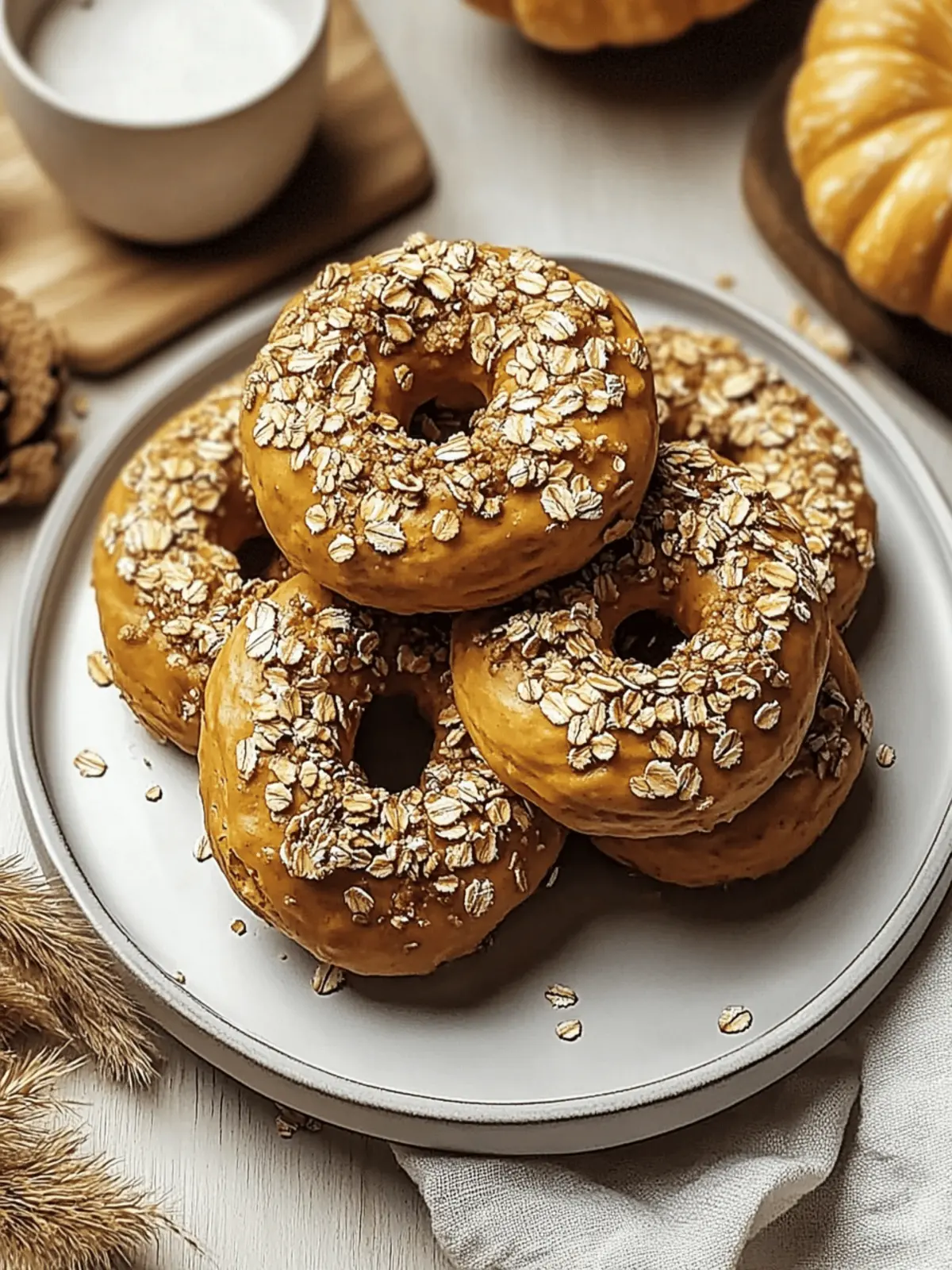 Pumpkin Oat Bagels