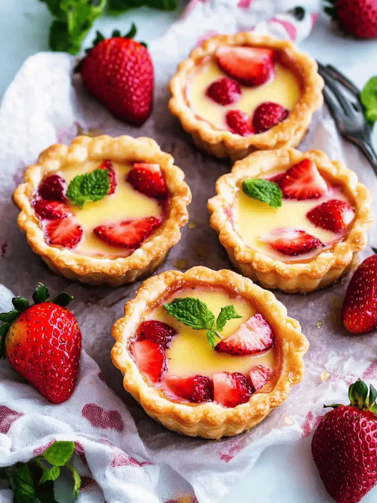 Delightful Strawberry Honey Custard Tarts for Spring Bliss 5 Strawberry Honey Custard Tarts