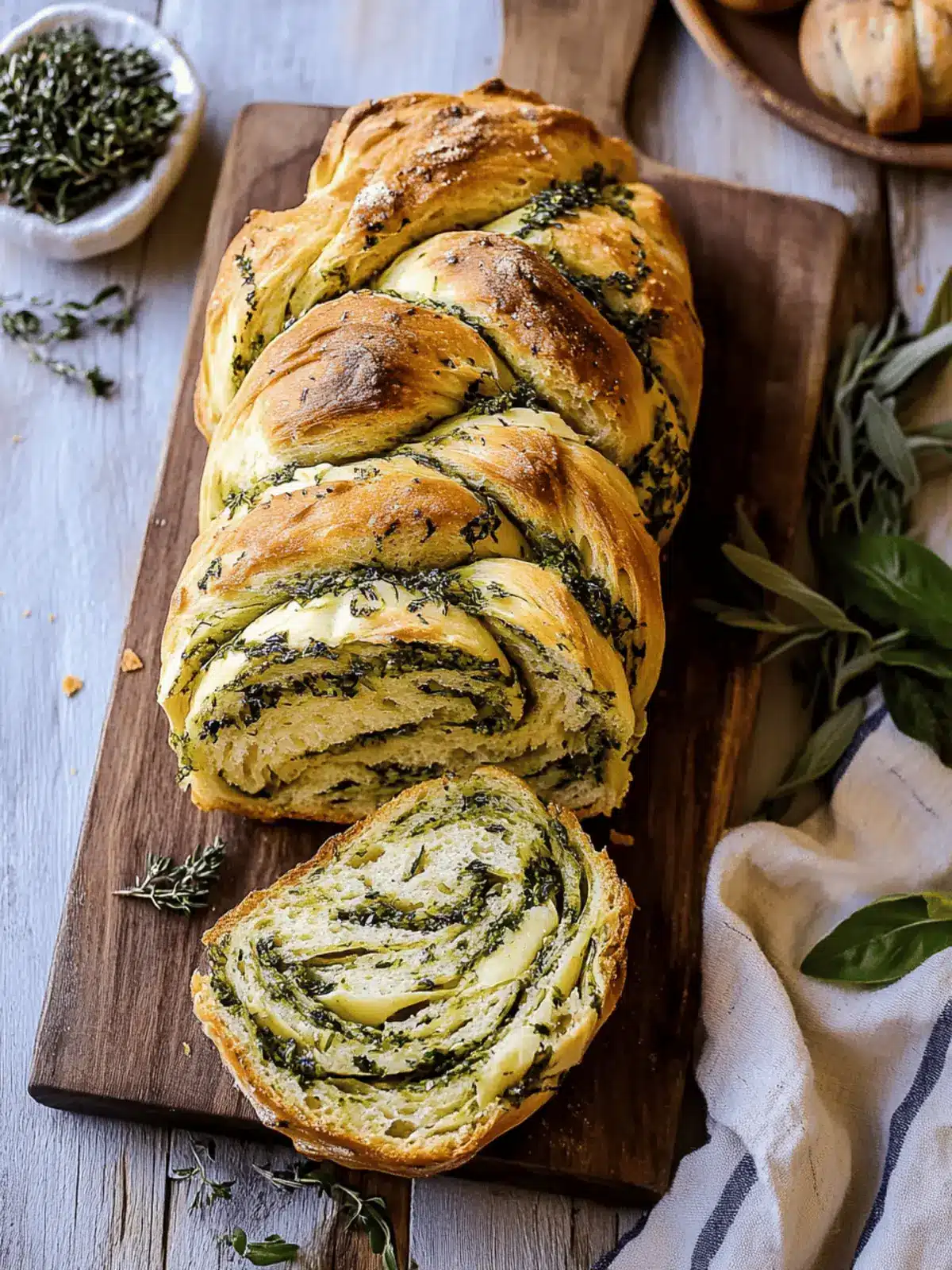 Swirled Garlic Herb Bread That Will Wow Your Dinner Guests 4 Swirled Garlic Herb Bread