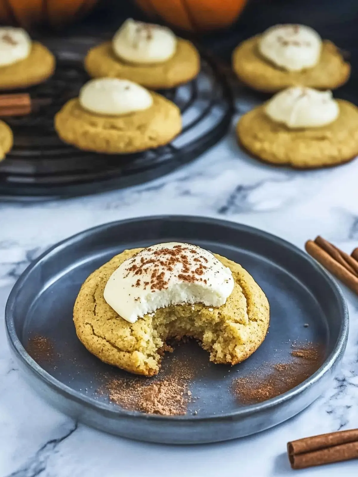 Crumbl Pumpkin Cookies with Caramel Frosting You’ll Love 3 Crumbl Pumpkin Cookies