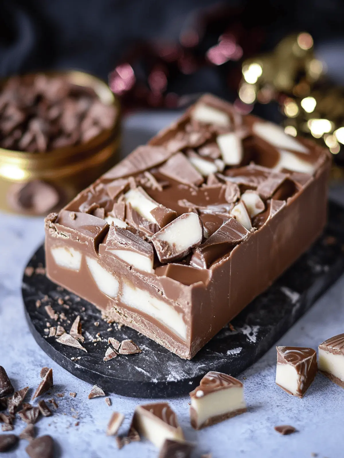 Decadent 3 Ingredient Kinder Fudge for Easy Holiday Gifting 4 3 Ingredient Kinder Fudge
