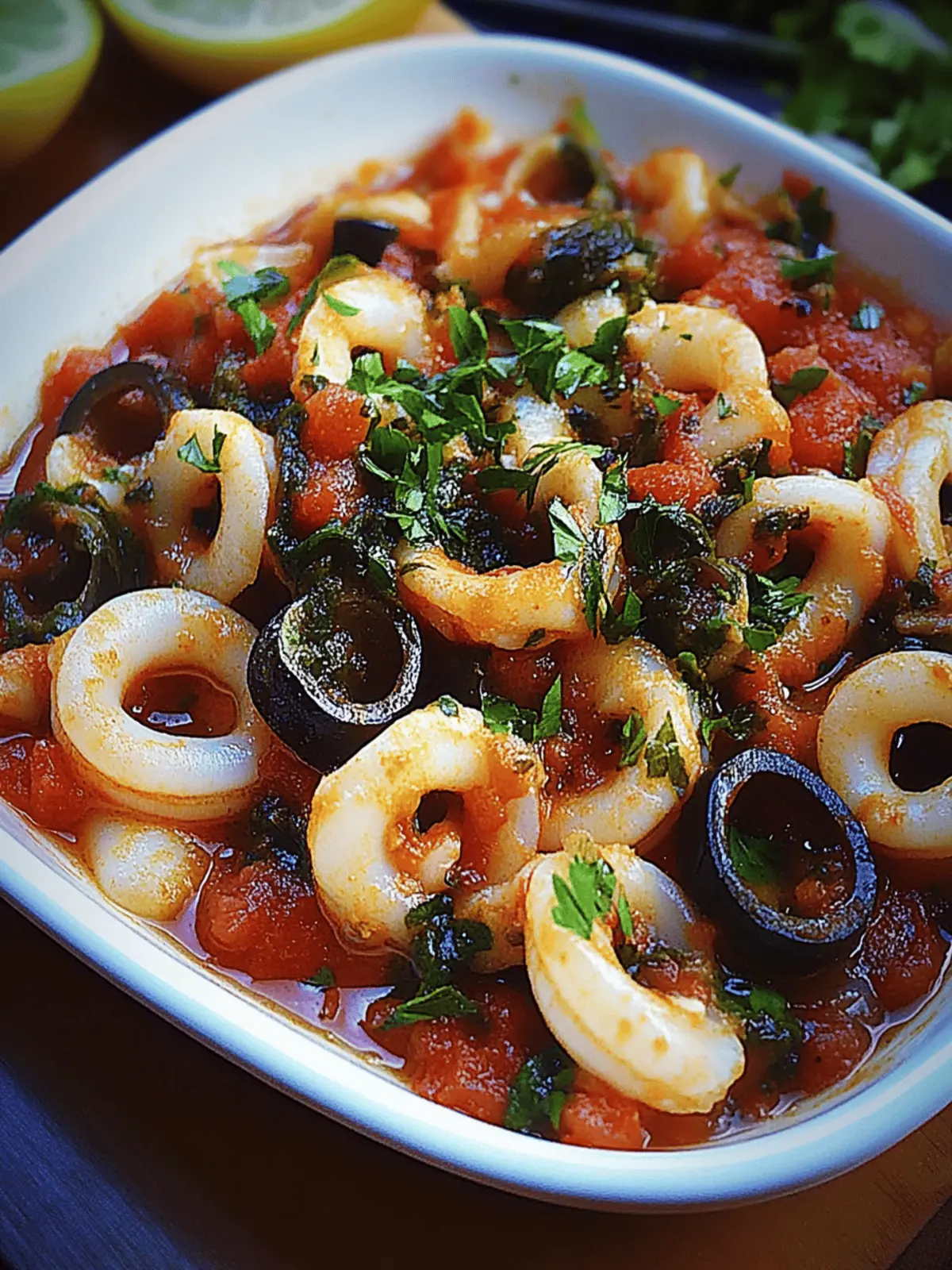Delicious Calamari Puttanesca: A Quick Italian Delight 4 Calamari Puttanesca