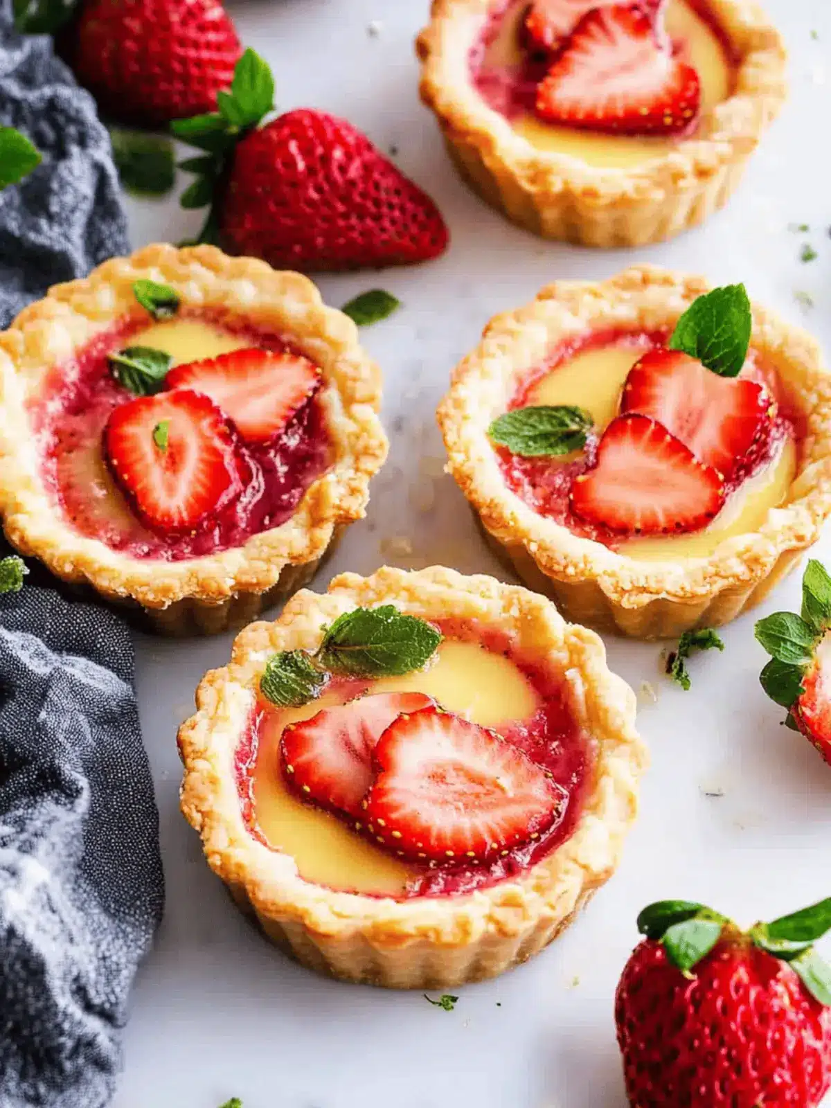 Sweet Strawberry Honey Custard Tarts for a Light Spring Treat 3 Strawberry Honey Custard Tarts