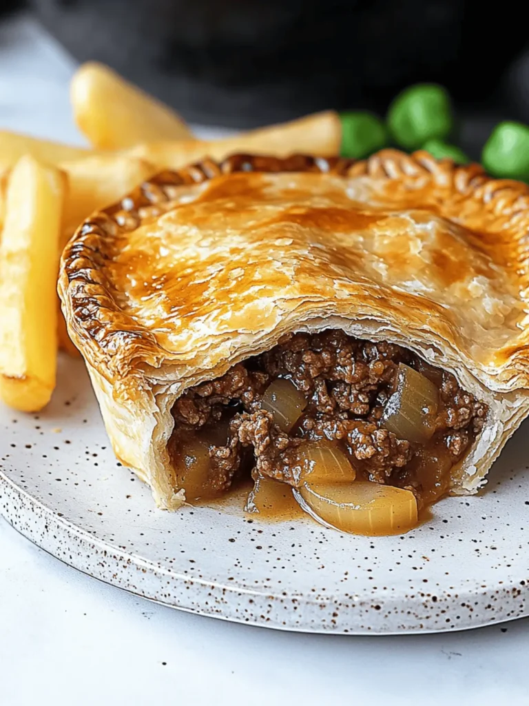 Flaky Mince Beef and Onion Pies