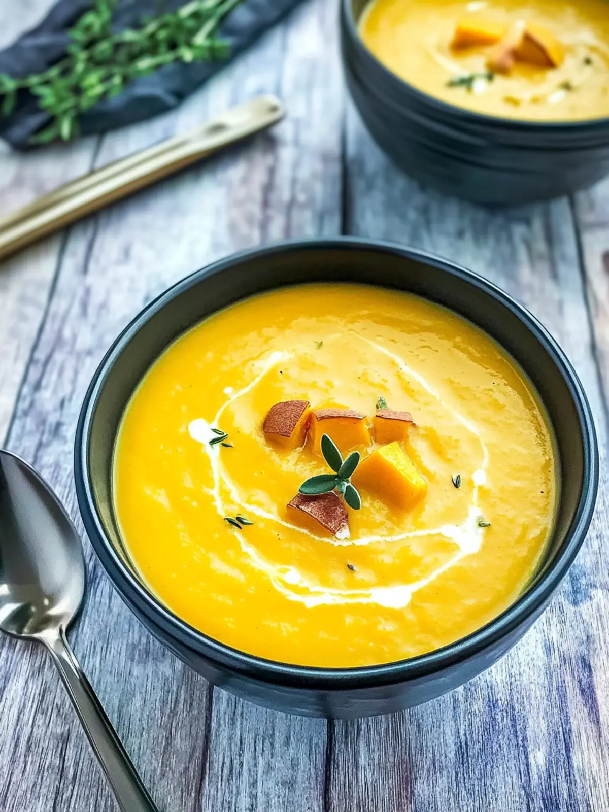 Creamy Butternut Squash and Sweet Potato Soup You’ll Love 3 Butternut Squash and Sweet Potato Soup