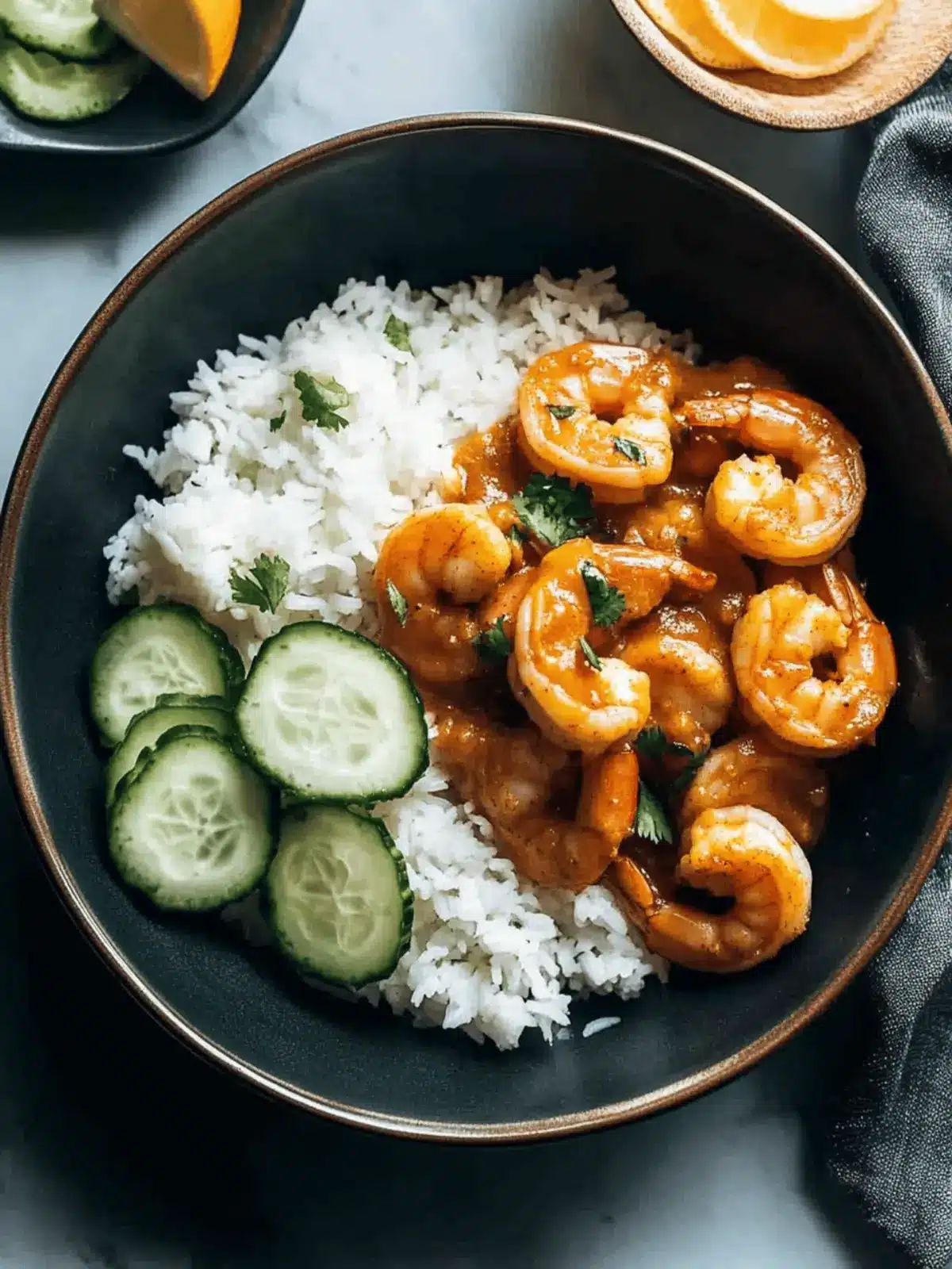 Chipotle Orange Shrimp with Cilantro Rice