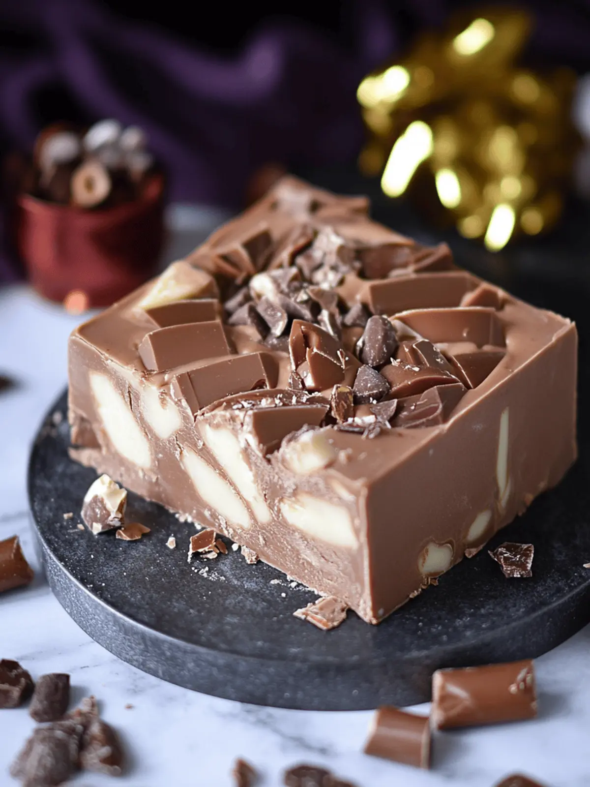 Decadent 3 Ingredient Kinder Fudge for Easy Holiday Gifting 3 3 Ingredient Kinder Fudge