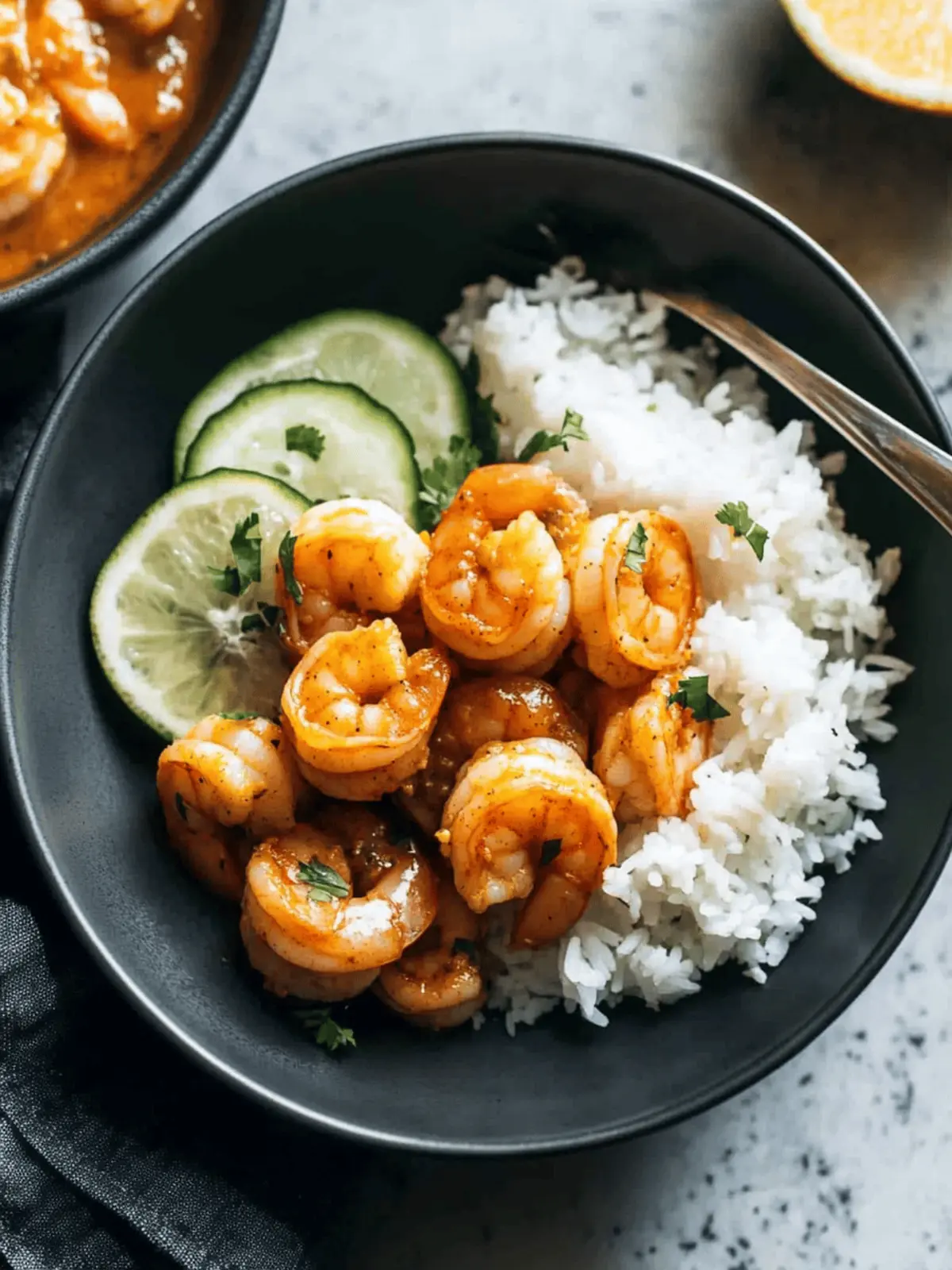 Chipotle Orange Shrimp with Cilantro Rice