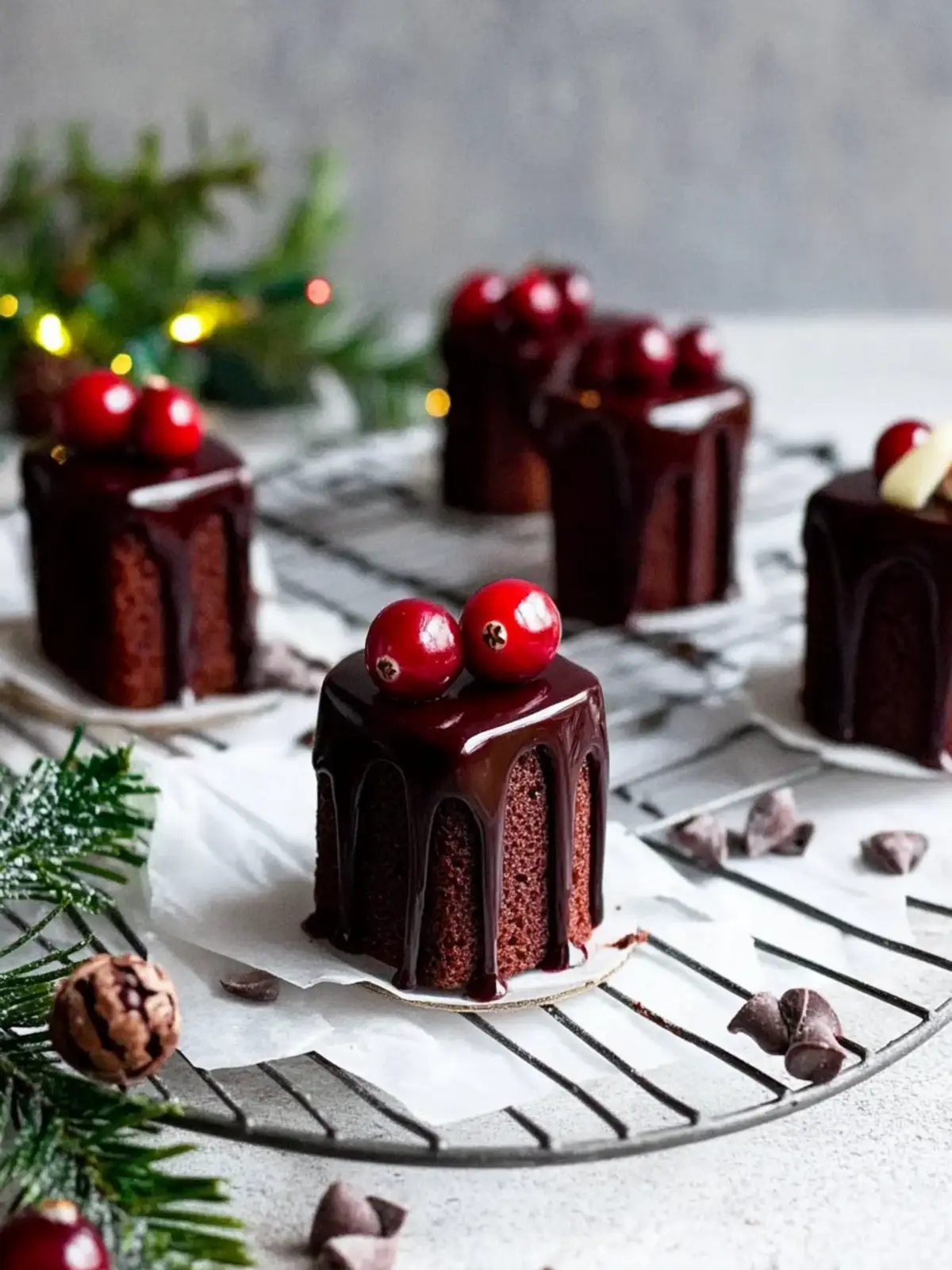 Chocolate Cranberry Christmas Mini Cakes You’ll Crave this Holiday 5 Chocolate Cranberry Christmas Mini Cakes