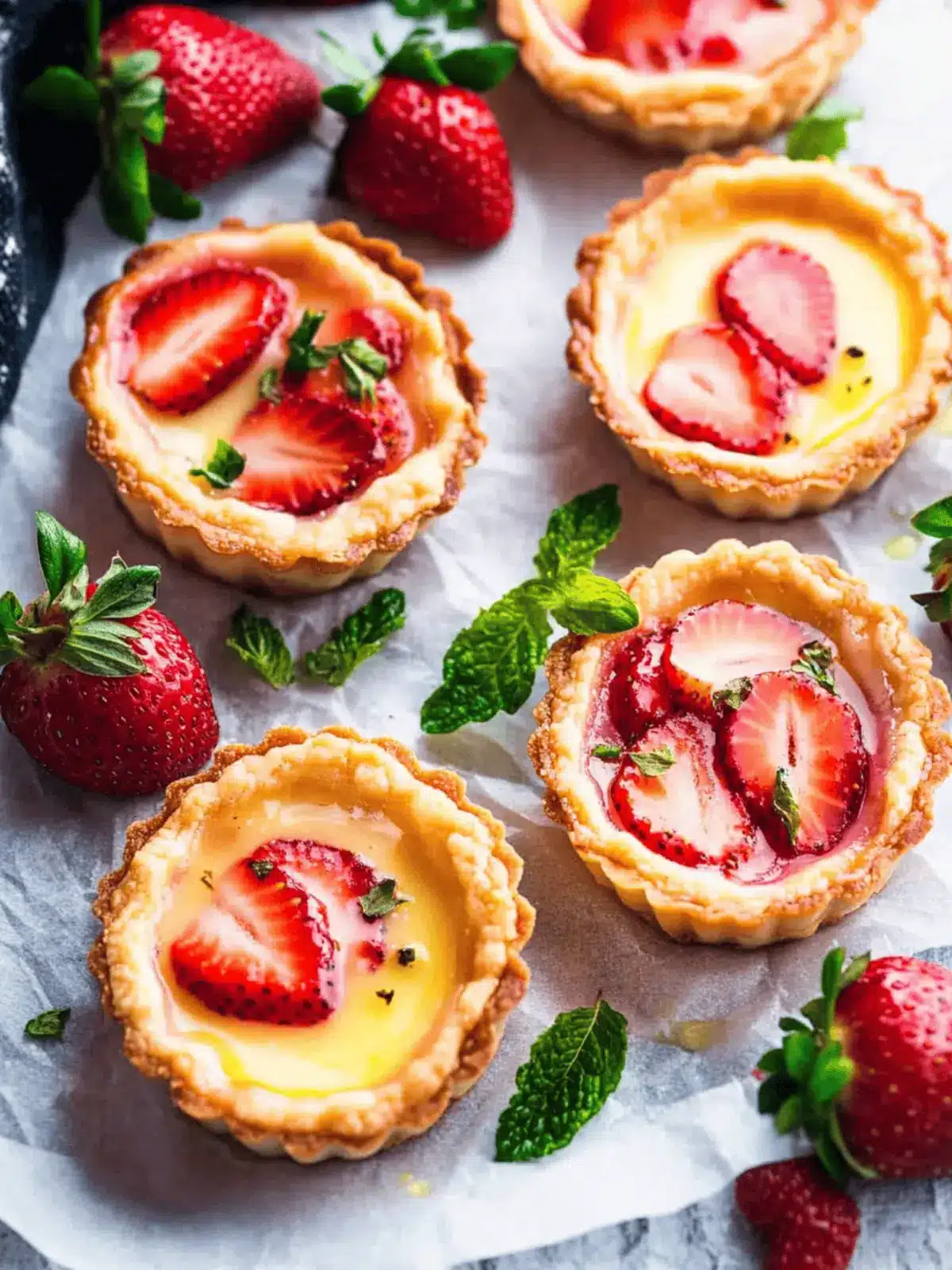Delightful Strawberry Honey Custard Tarts for Spring Bliss 2 Strawberry Honey Custard Tarts
