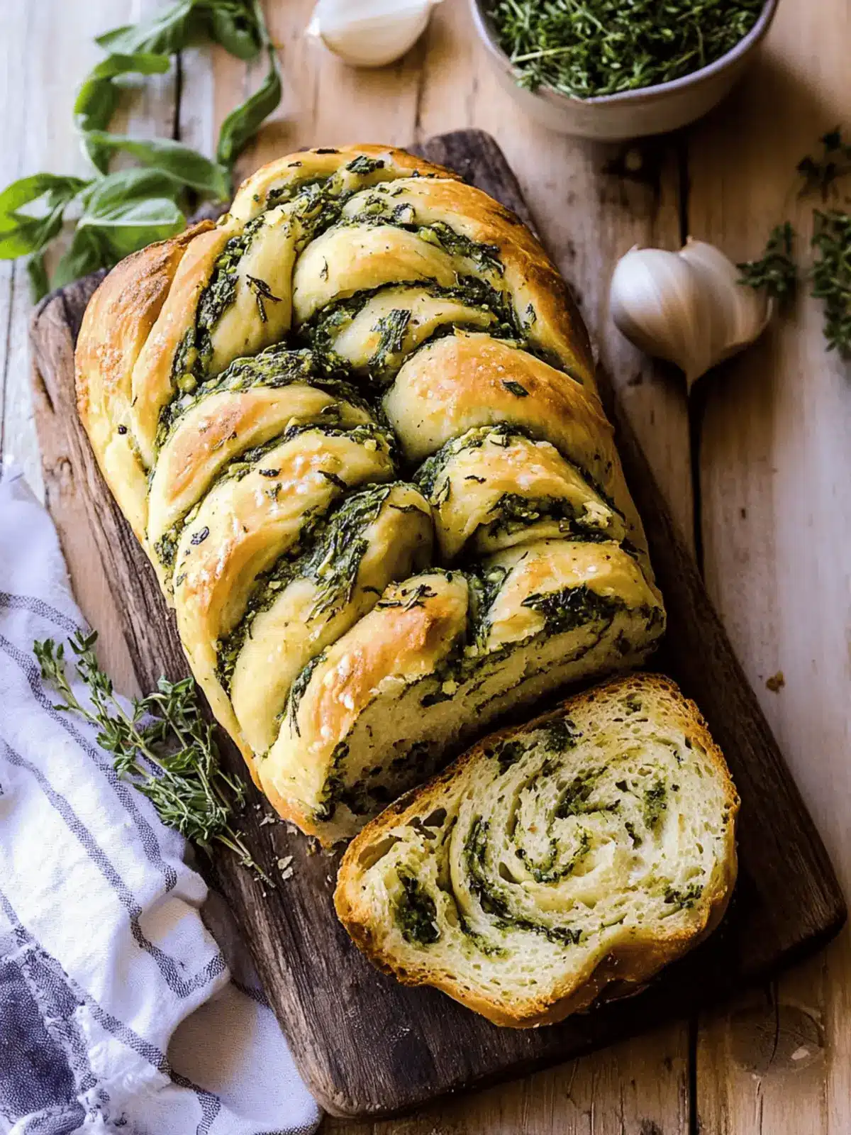 Swirled Garlic Herb Bread That Will Wow Your Dinner Guests 2 Swirled Garlic Herb Bread