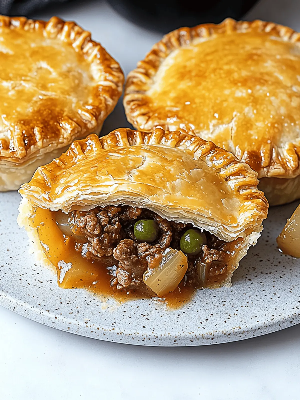Flaky Mince Beef and Onion Pies