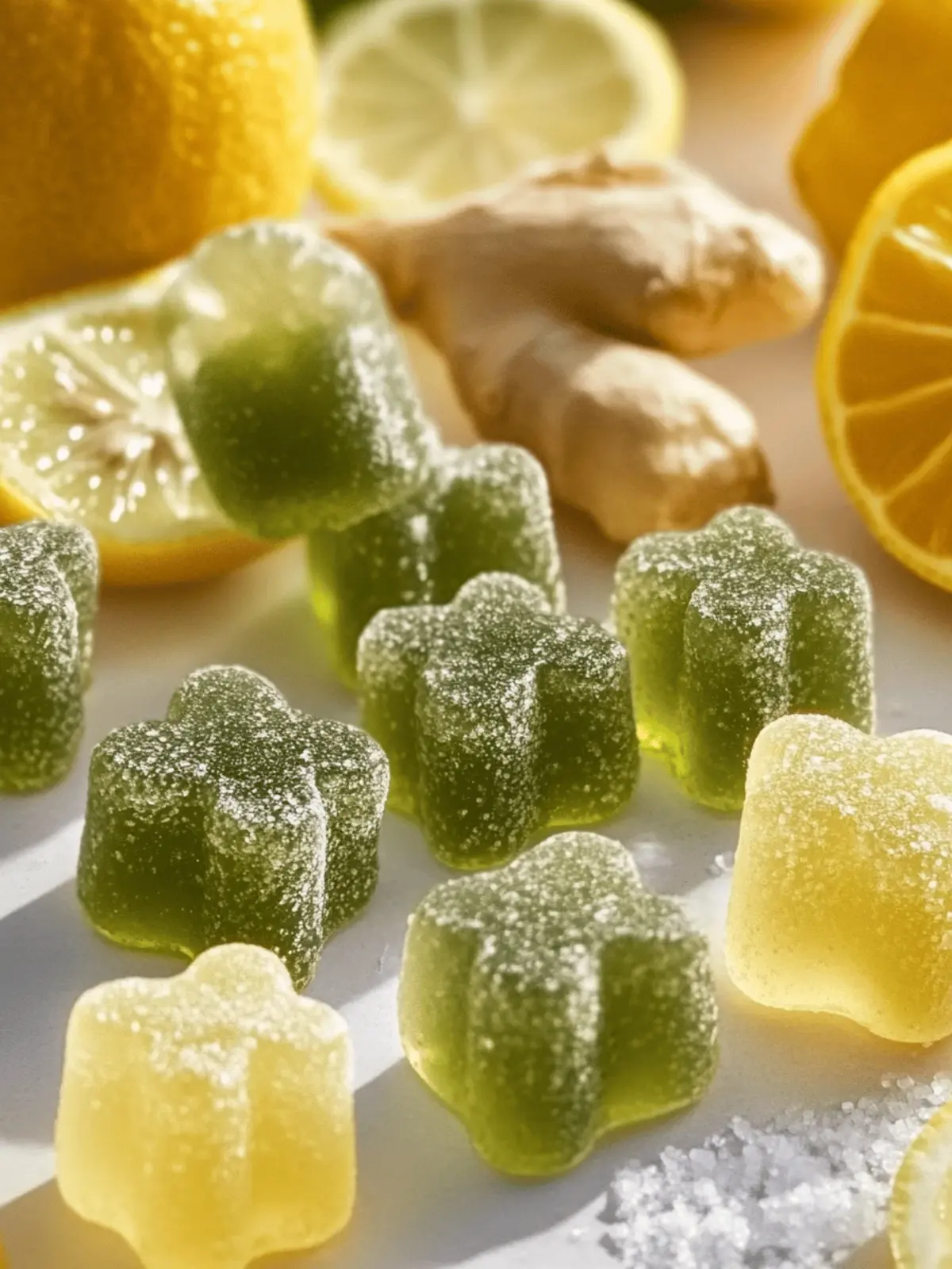 Boost Immunity with Homemade Green Tea, Lemon & Ginger Gummies 3 Green Tea, Lemon & Ginger Gummies