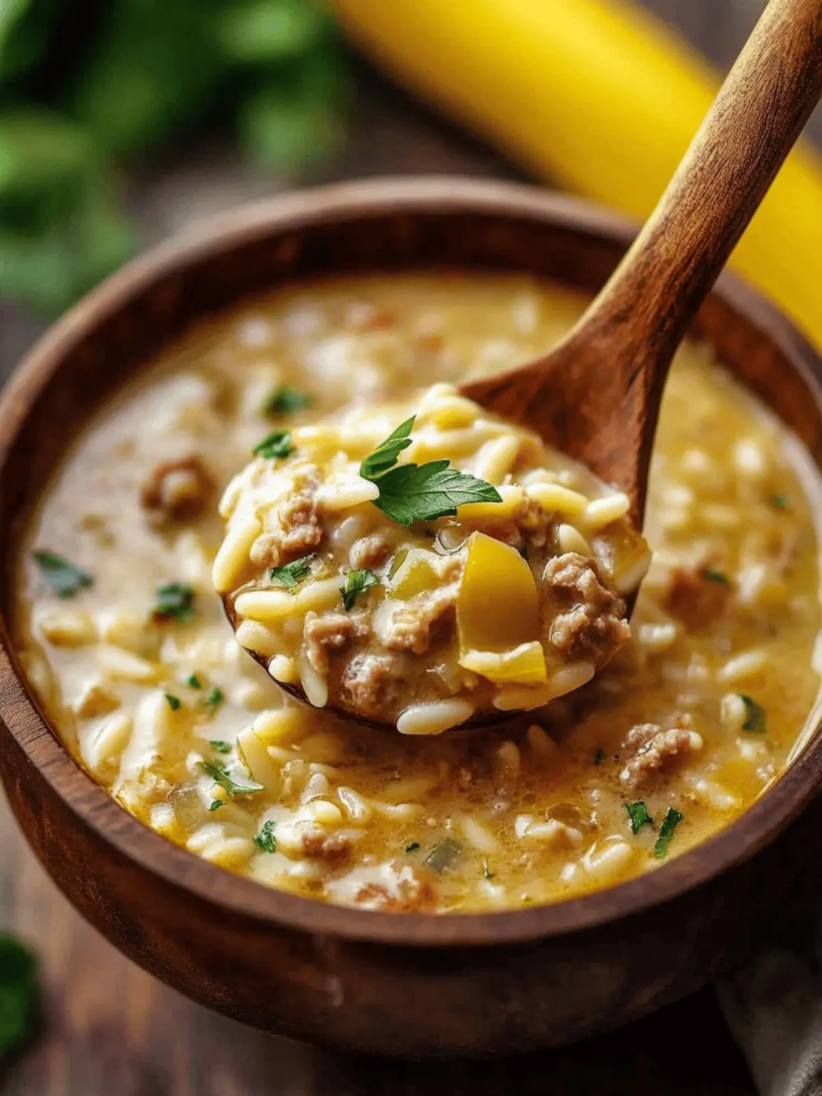 Hearty Orzo Stuffed Banana Peppers Soup for Cozy Nights 3 Orzo Stuffed Banana Peppers Soup