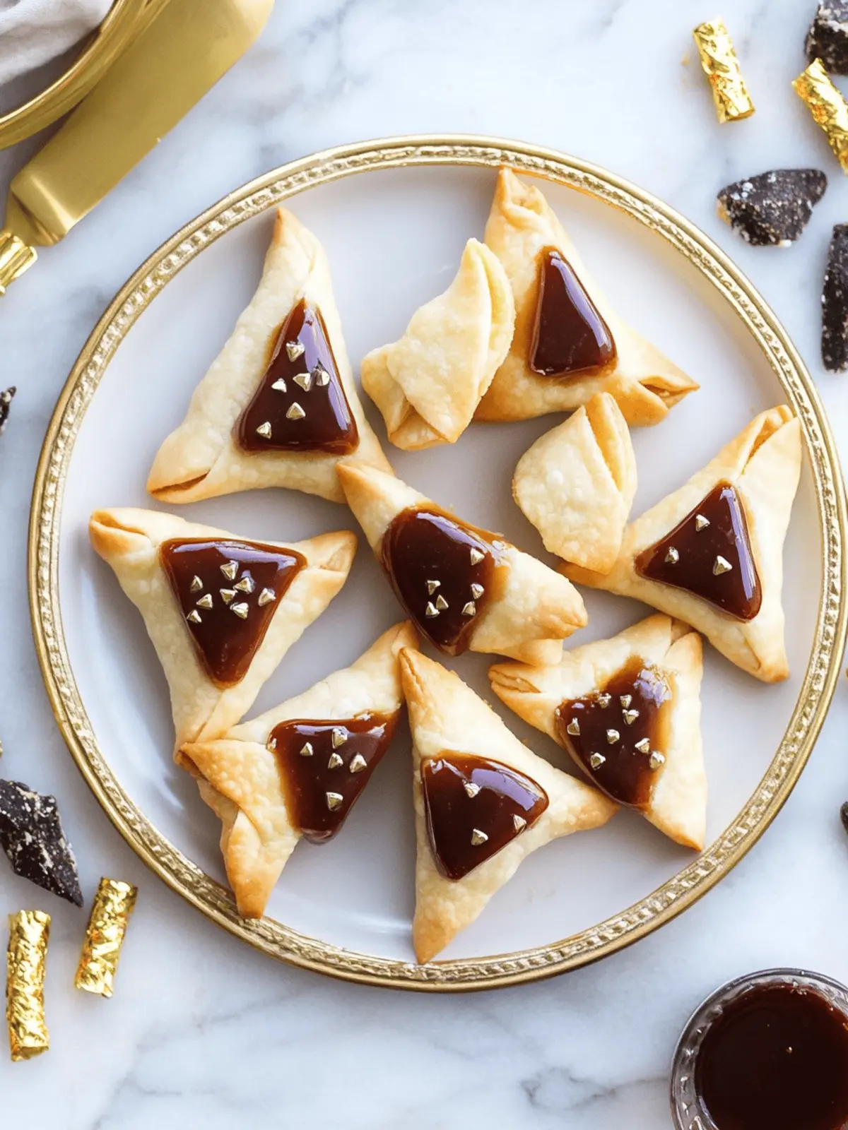Indulge in Millionaire's Shortbread Hamantaschen Bliss 3 Millionaire’s Shortbread Hamantaschen