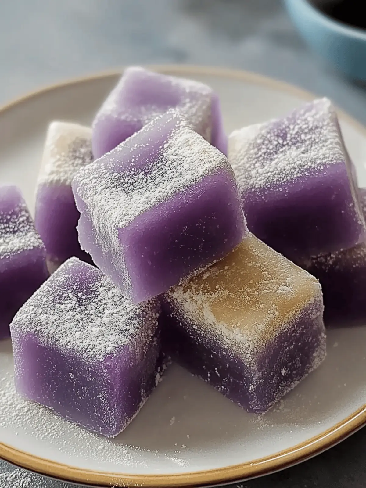 Hawaiian Butter Mochi Bliss with Ube - Chewy Tropical Delight 4 Hawaiian Butter Mochi
