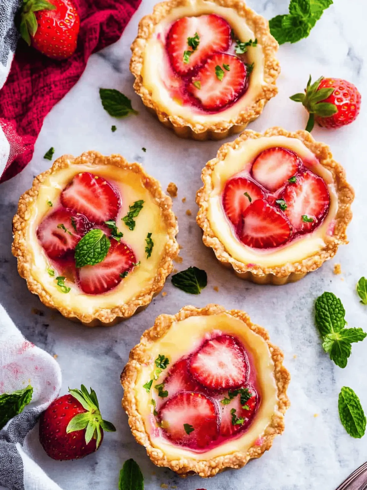 Sweet Strawberry Honey Custard Tarts for a Light Spring Treat 4 Strawberry Honey Custard Tarts