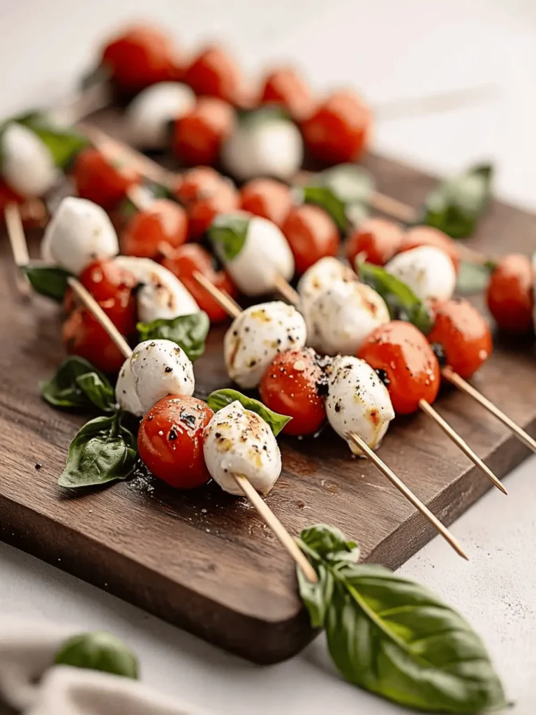 Easy Caprese Salad Skewers