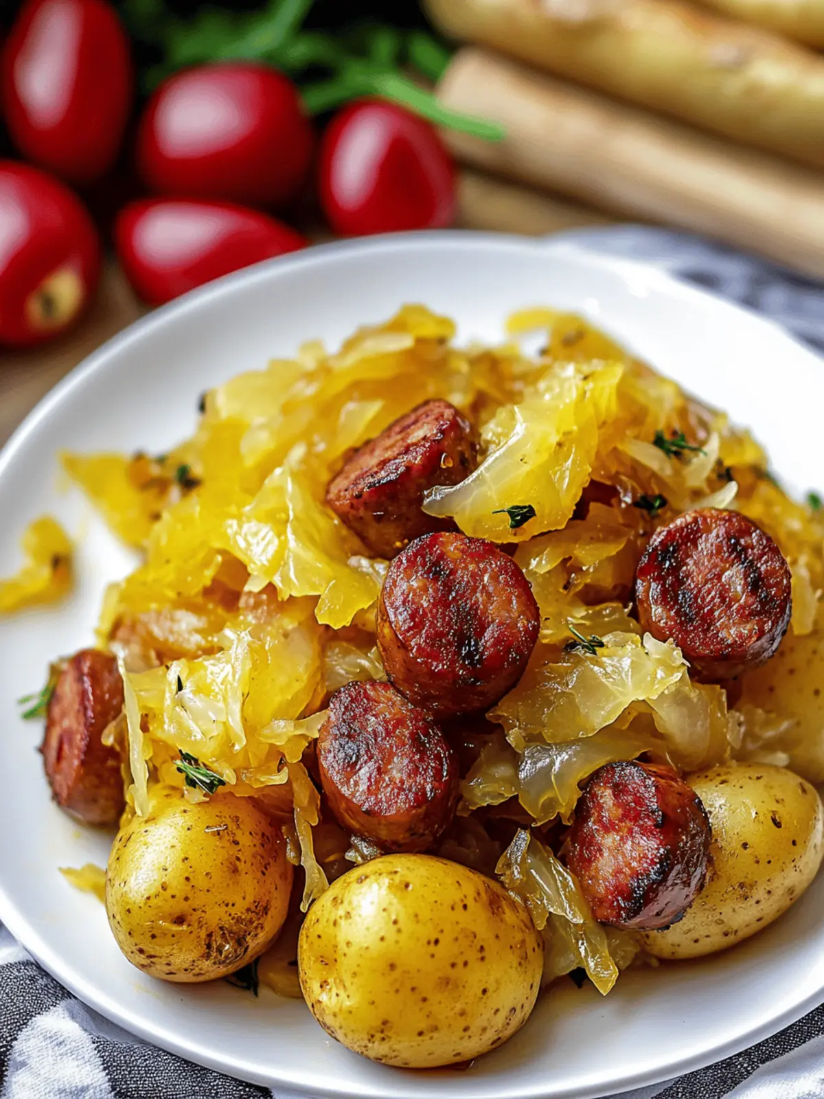 Hearty Polish Sausage, Sauerkraut and Potato Comfort Bowl 2 Polish Sausage, Sauerkraut And Potatoes