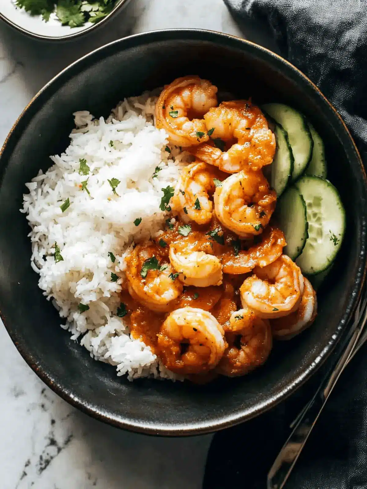 Chipotle Orange Shrimp with Cilantro Rice