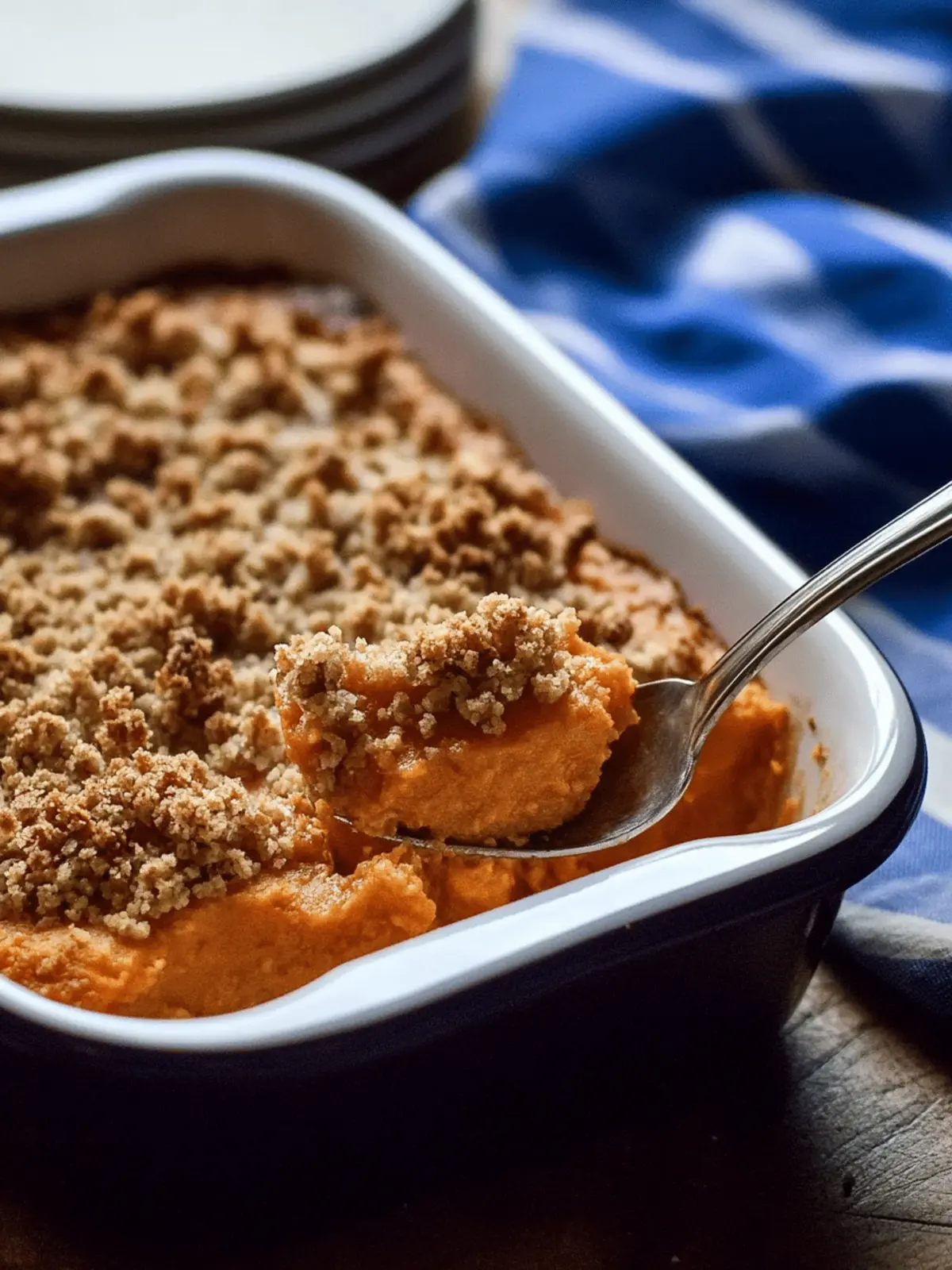 Buttery Sweet Potato Casserole with Crunchy Nut Topping 5 Buttery Sweet Potato Casserole