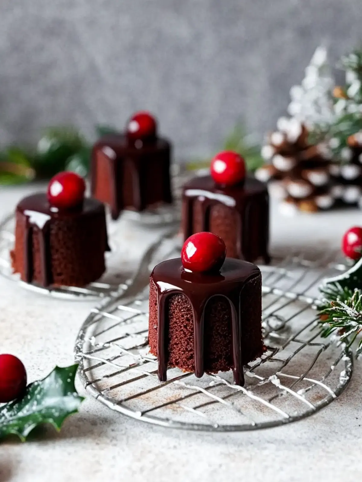 Chocolate Cranberry Christmas Mini Cakes You’ll Crave this Holiday 2 Chocolate Cranberry Christmas Mini Cakes