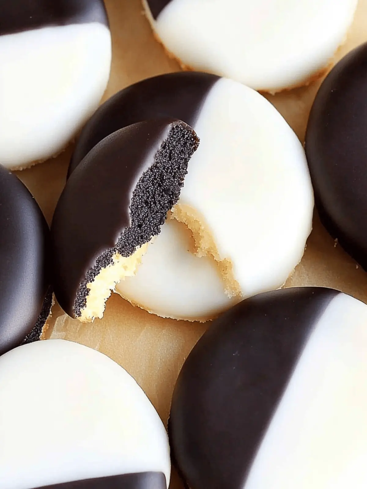 Irresistible Black and White Cookies with a Cake-Like Twist 2 Black and White Cookies