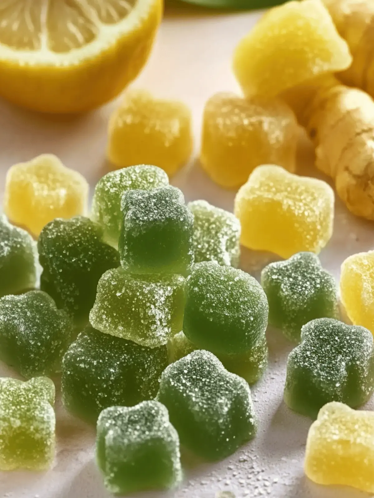 Boost Immunity with Homemade Green Tea, Lemon & Ginger Gummies 2 Green Tea, Lemon & Ginger Gummies