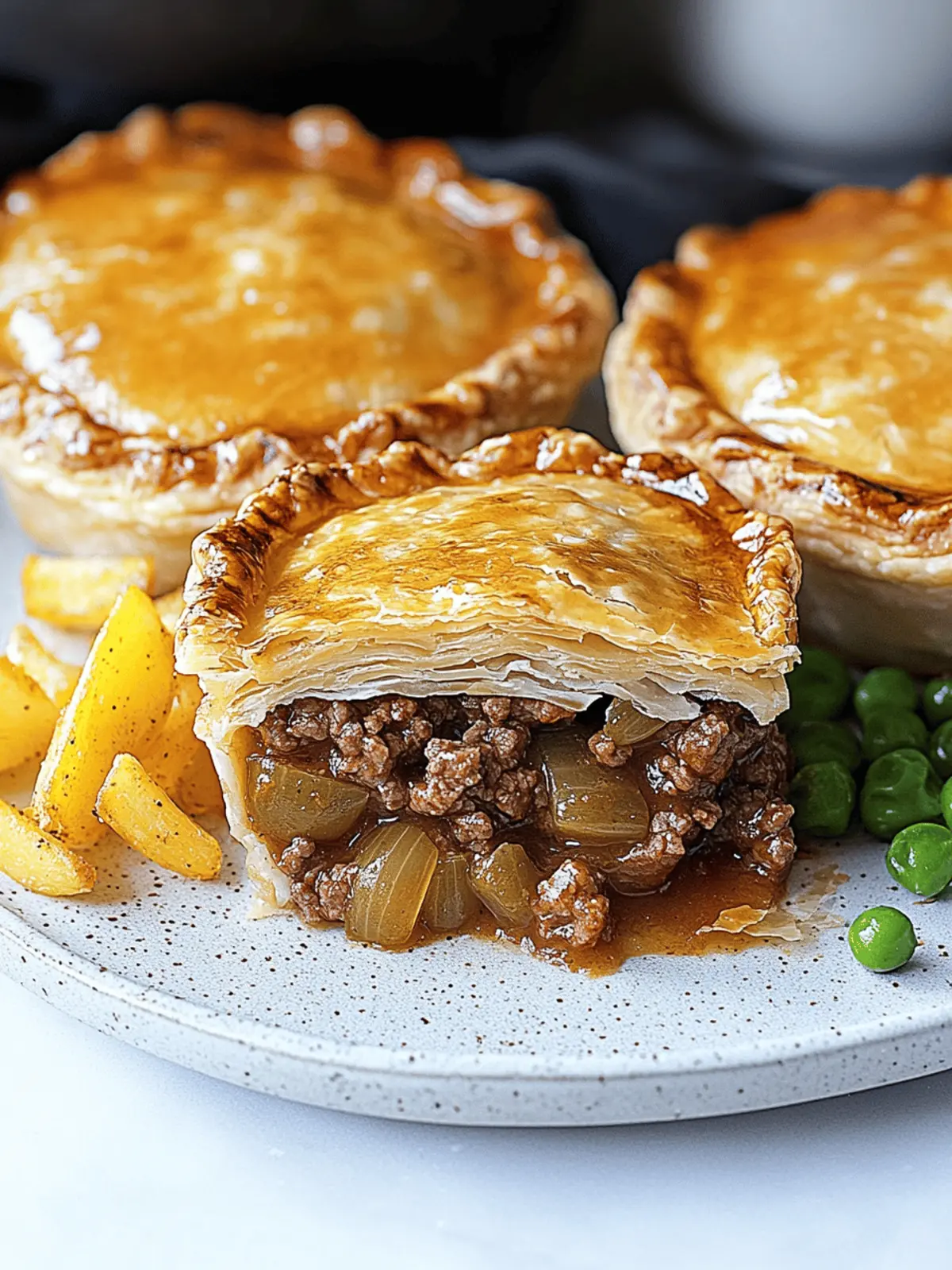 Flaky Mince Beef and Onion Pies