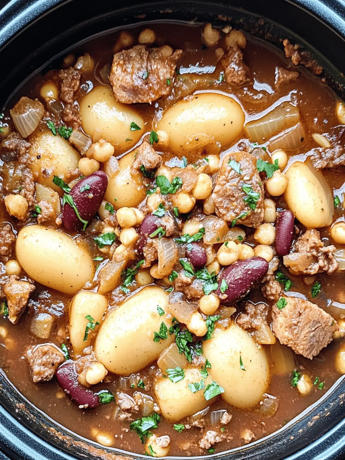 Slow Cooker Cholent: A Heartwarming Jewish Stew for Shabbat 4 Slow Cooker Cholent