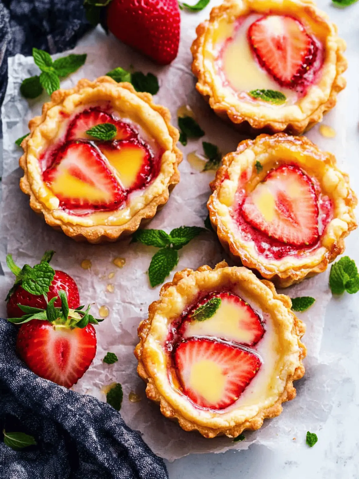 Sweet Strawberry Honey Custard Tarts for a Light Spring Treat 5 Strawberry Honey Custard Tarts