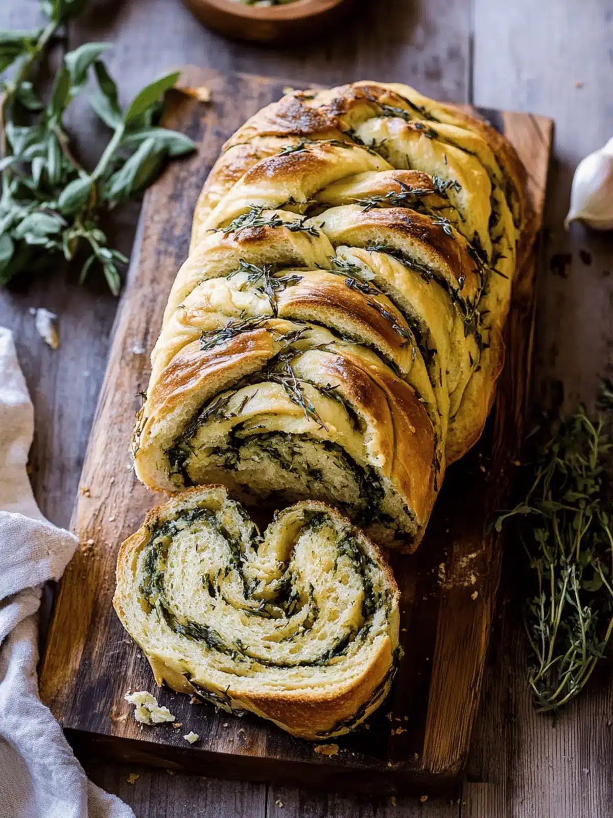 Swirled Garlic Herb Bread That Will Wow Your Dinner Guests 5 Swirled Garlic Herb Bread