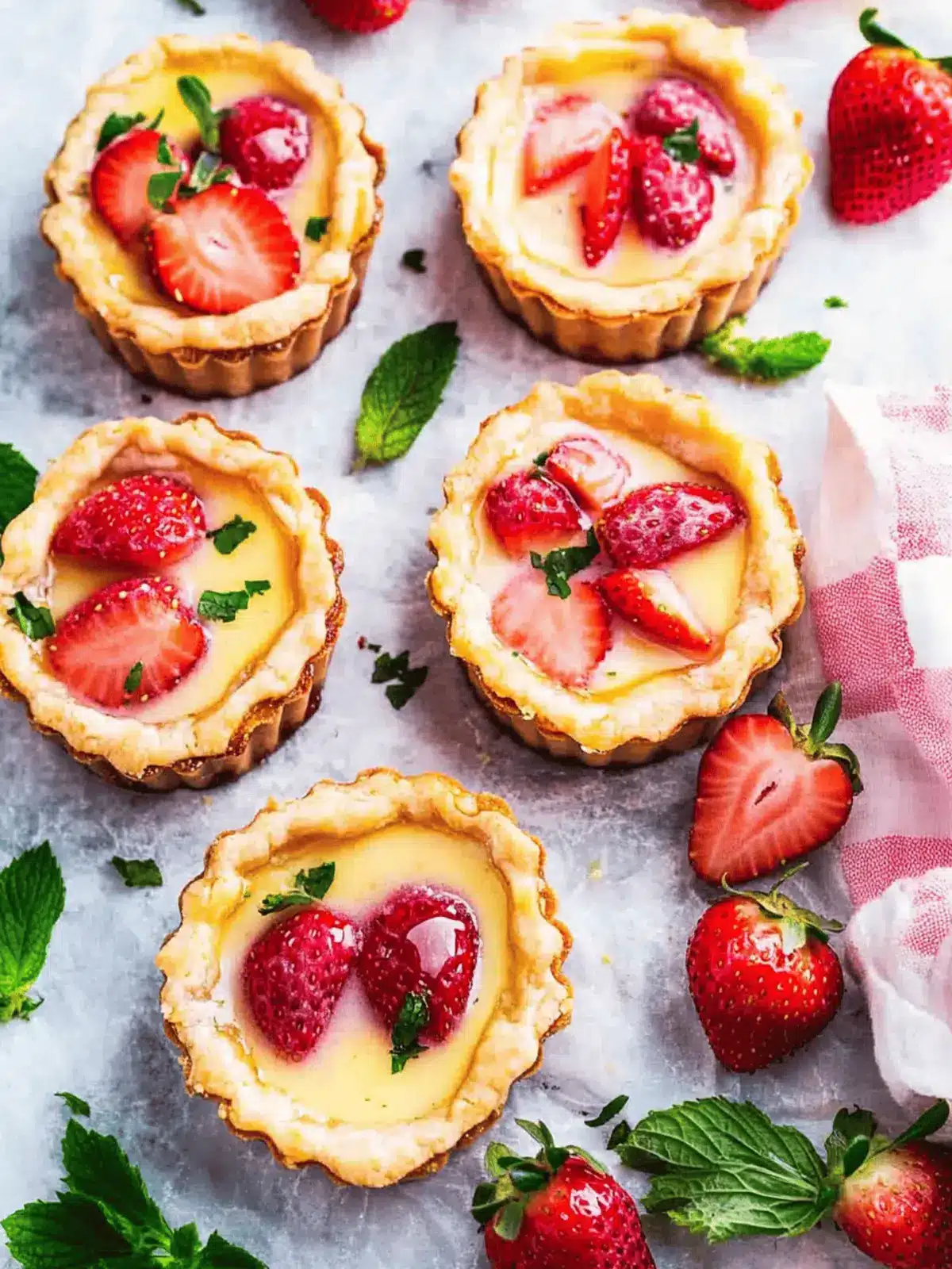Delightful Strawberry Honey Custard Tarts for Spring Bliss 4 Strawberry Honey Custard Tarts