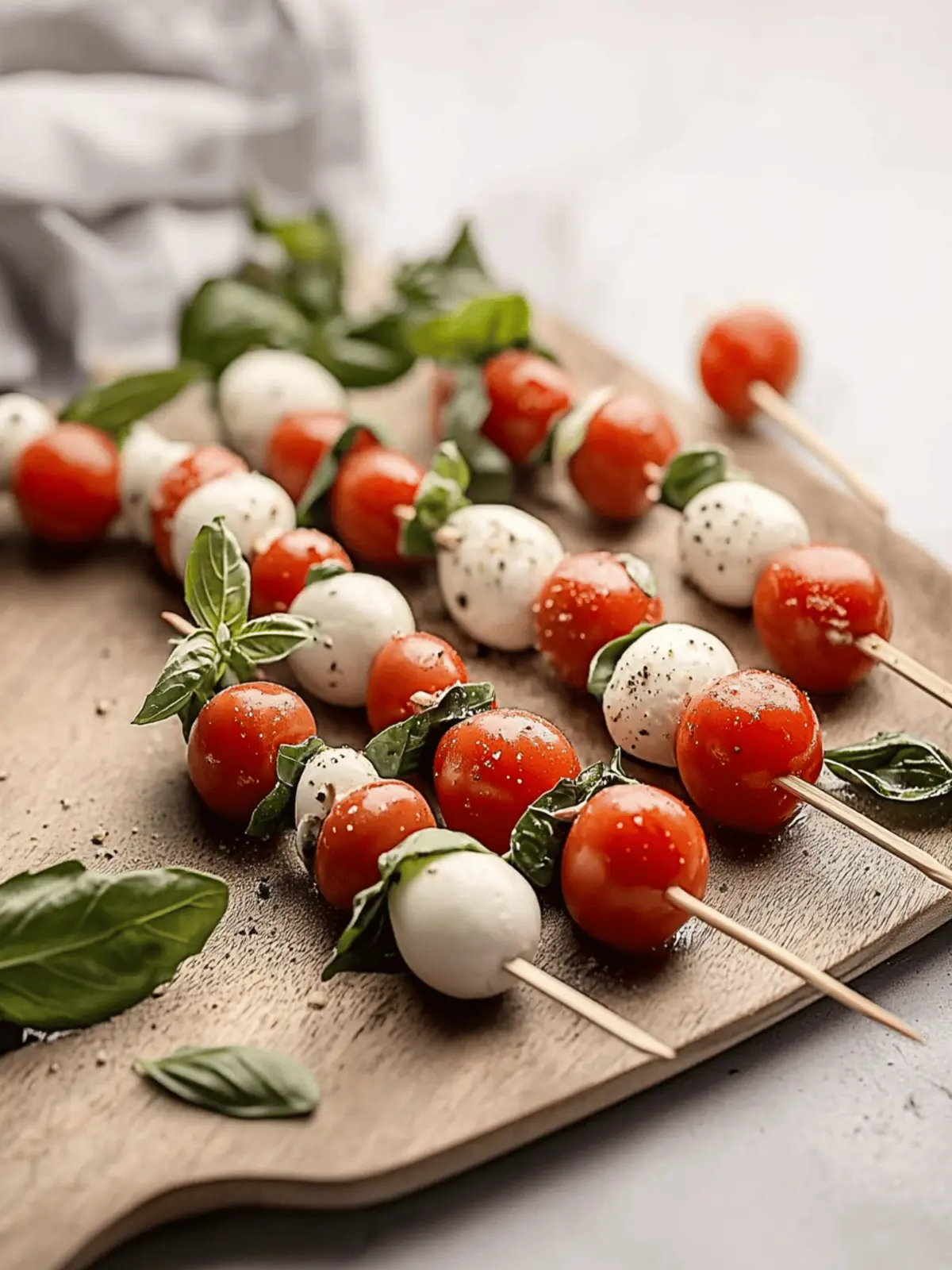 Easy Caprese Salad Skewers: Fresh Flavor on a Stick! 4 Easy Caprese Salad Skewers