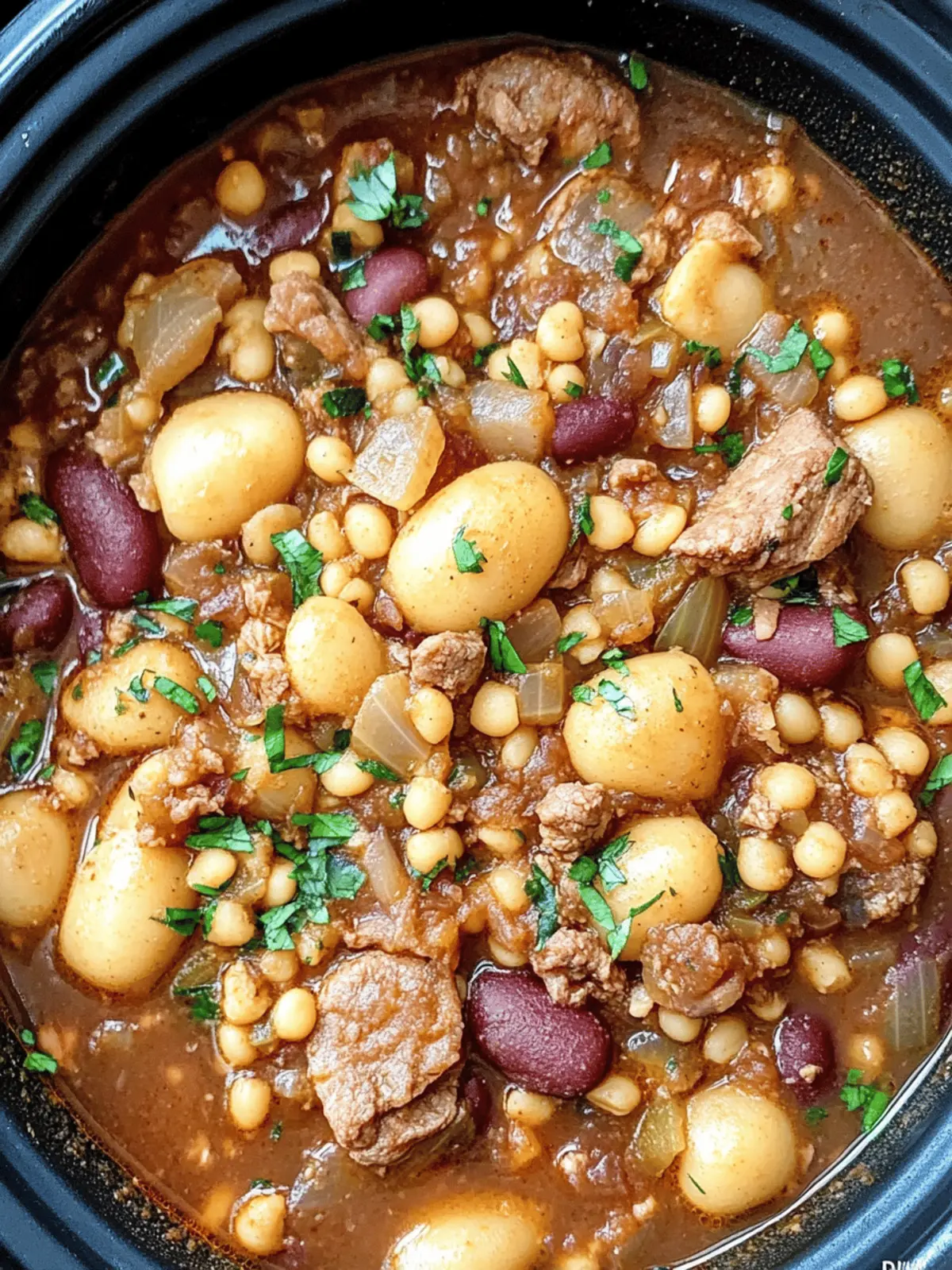 Slow Cooker Cholent: A Heartwarming Jewish Stew for Shabbat 2 Slow Cooker Cholent