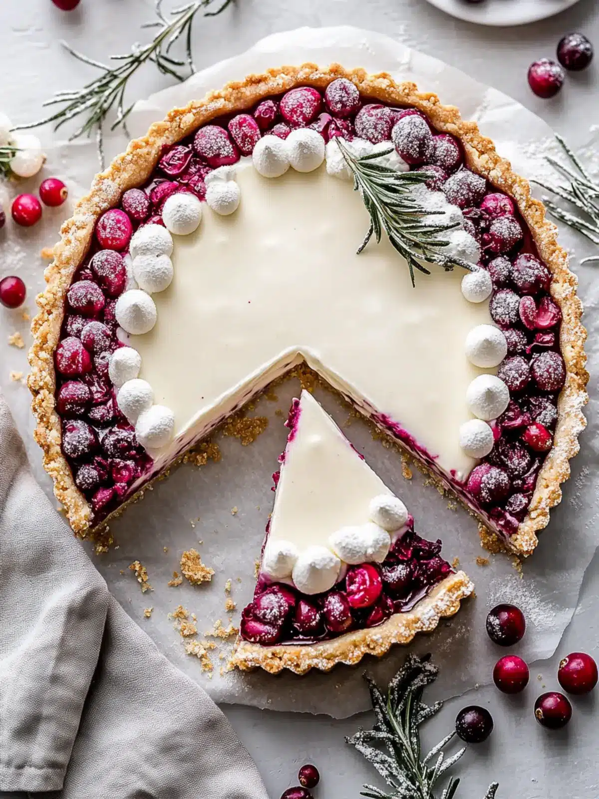 Decadent No-Bake White Chocolate Cranberry Tart Delight 2 White Chocolate Cranberry Tart
