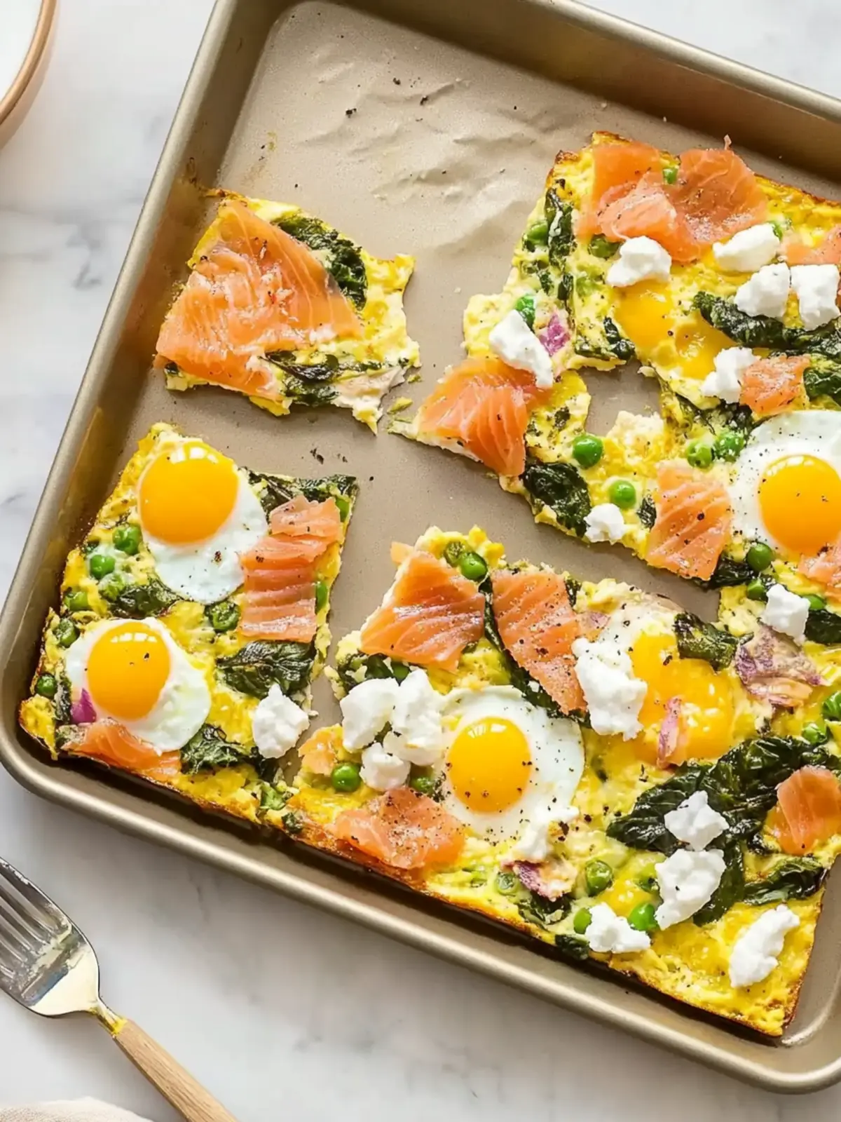 Smoked Salmon & Goat Cheese Sheet-Pan Eggs for a Cozy Brunch 4 Smoked Salmon & Goat Cheese Sheet-Pan Eggs
