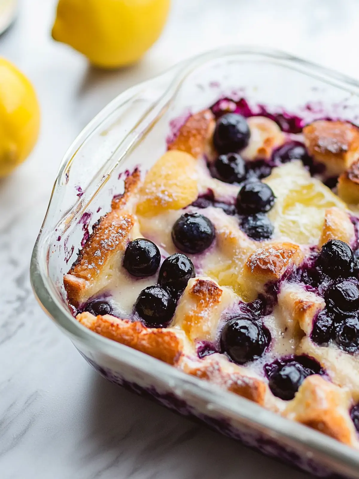 Lemon Blueberry Bread Pudding: A Bright Brunch Delight 4 Lemon Blueberry Bread Pudding