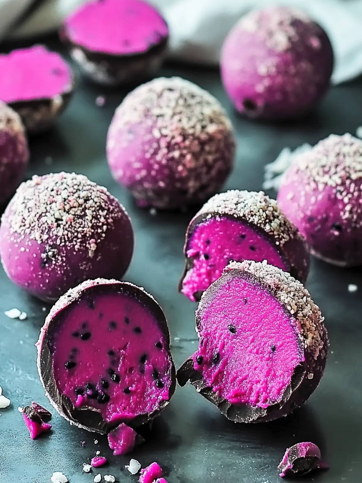 Delicious Dark Chocolate Dragon Fruit Coconut Treats You’ll Love 2 Dark Chocolate Dragon Fruit Coconut Treats