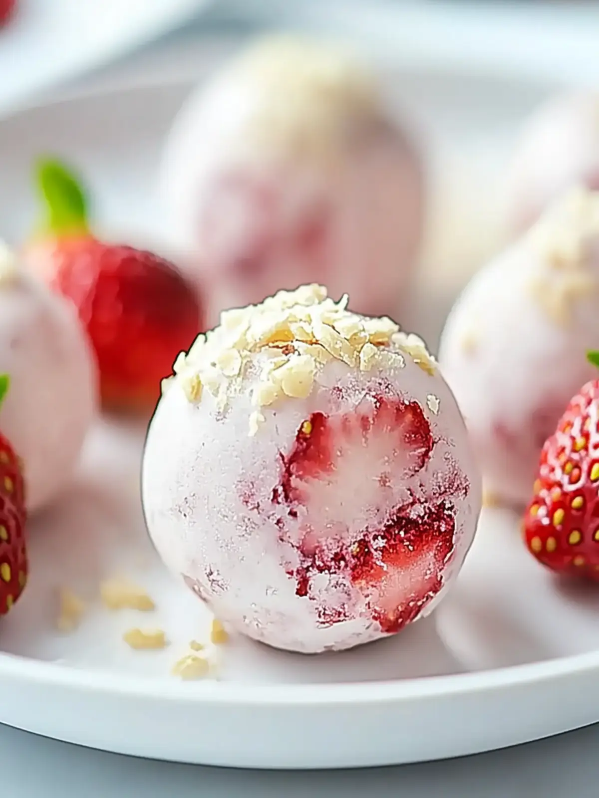 Delicious Strawberry Cheesecake Protein Balls for Healthy Snacking 3 Strawberry Cheesecake Protein Balls